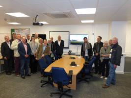 Club members photographed at the end of their visit to the Bath CCTV control centre.